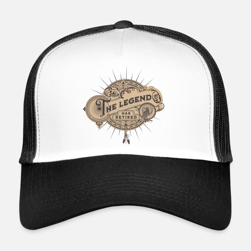 The Legend has retired Rentner Ruhestand Rente - Trucker Cap - Weiß/Schwarz