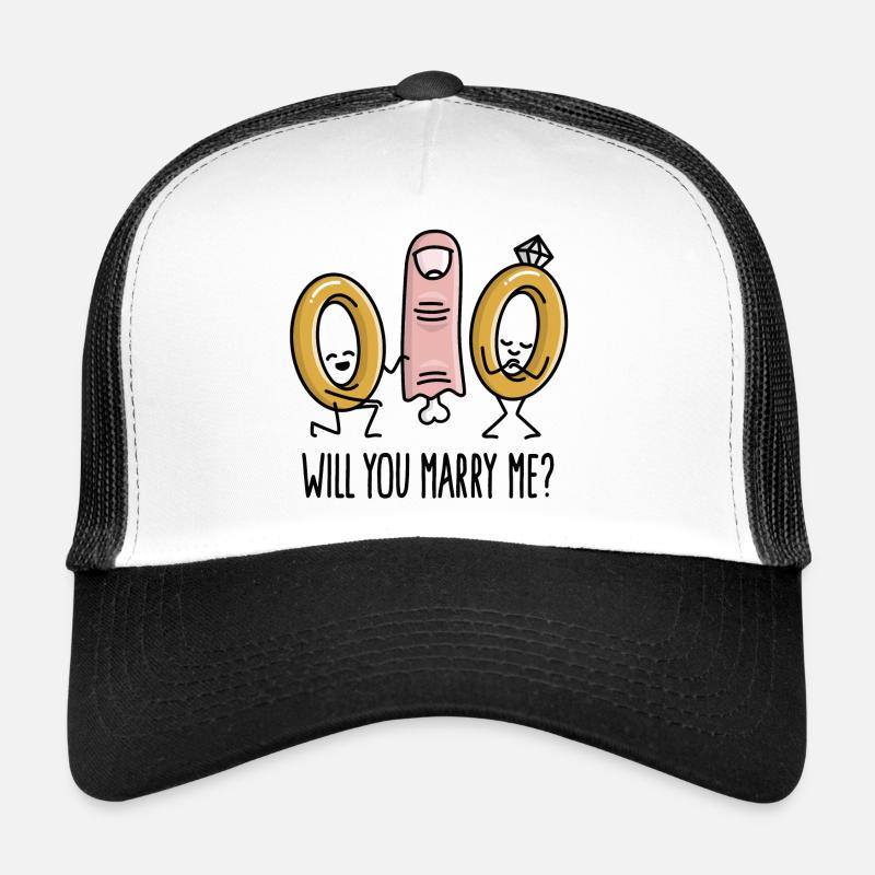 Voulez-vous m’épouser bagues de mariage en mariage Casquette trucker 