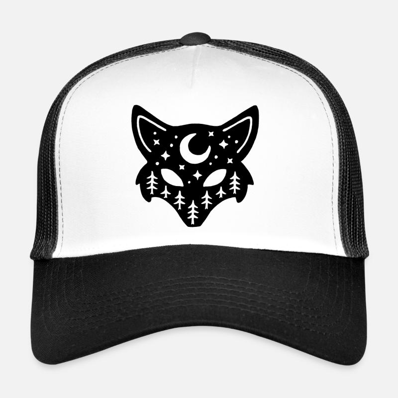 Schwarzfuchs-Totem der Natur Trucker Cap