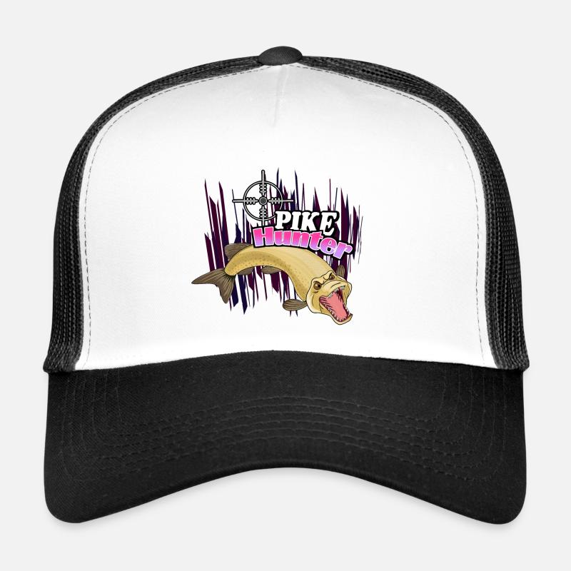 Brochet - Casquette trucker  - blanc/noir