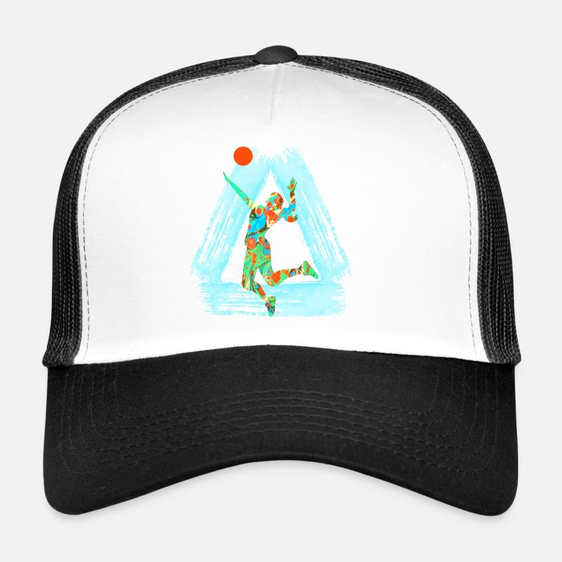 volleyballerin e 4 - Trucker Cap - Weiß/Schwarz