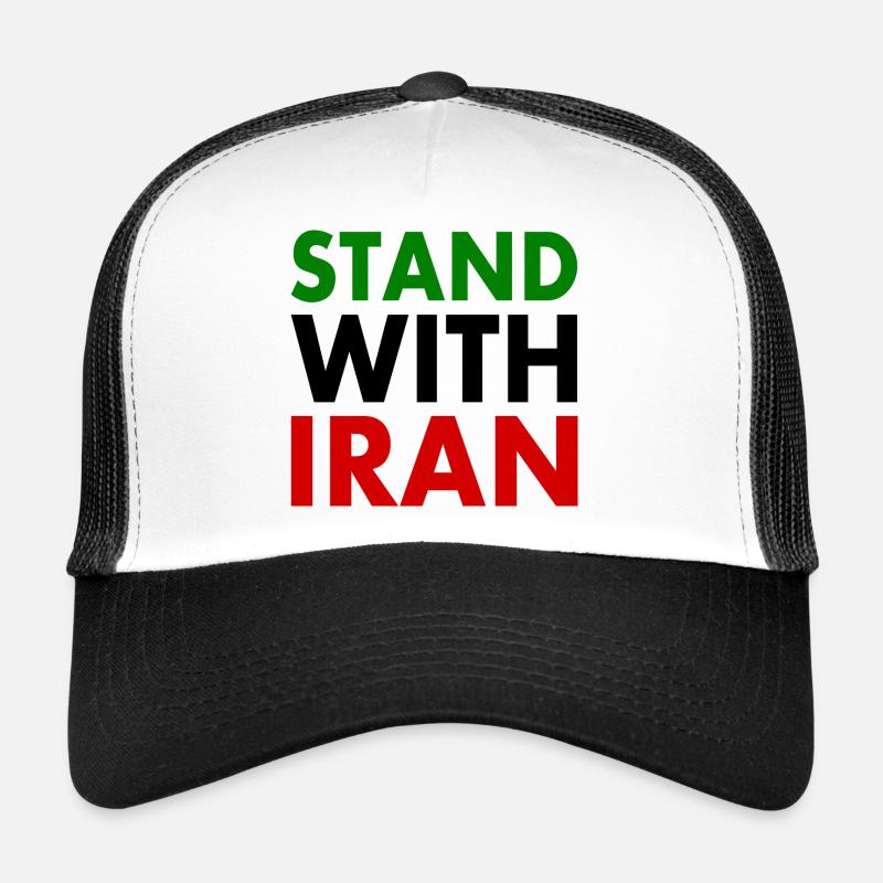 Stand with iran - Trucker Cap - Weiß/Schwarz
