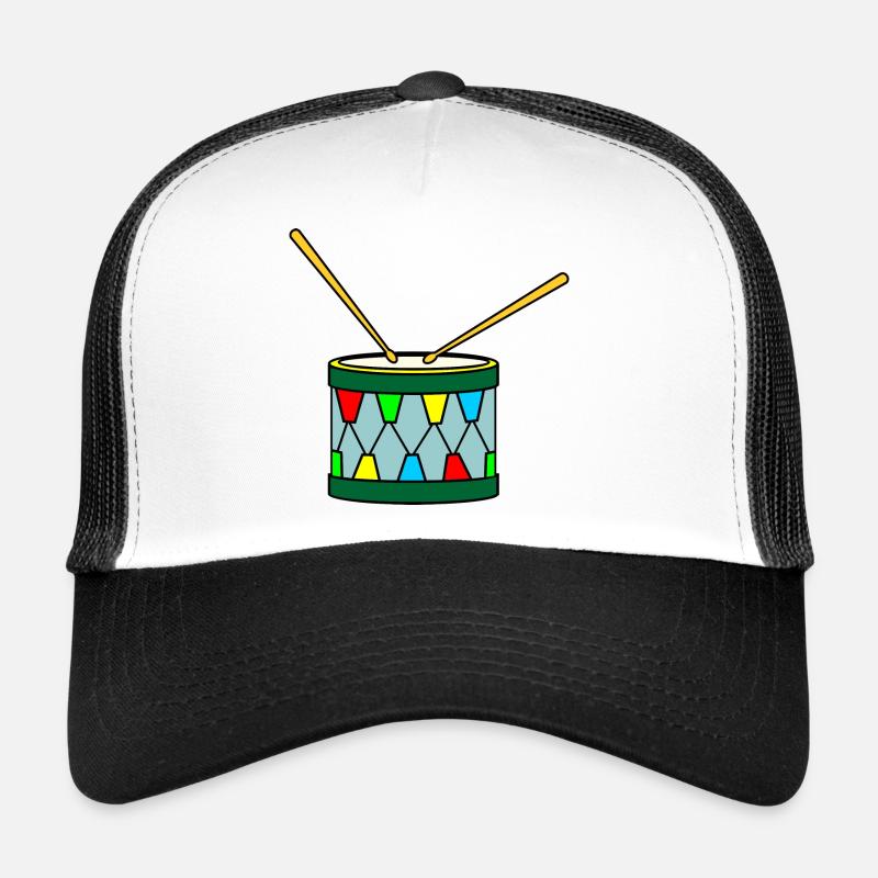 Décoration de tambour de couleur verte Casquette trucker 