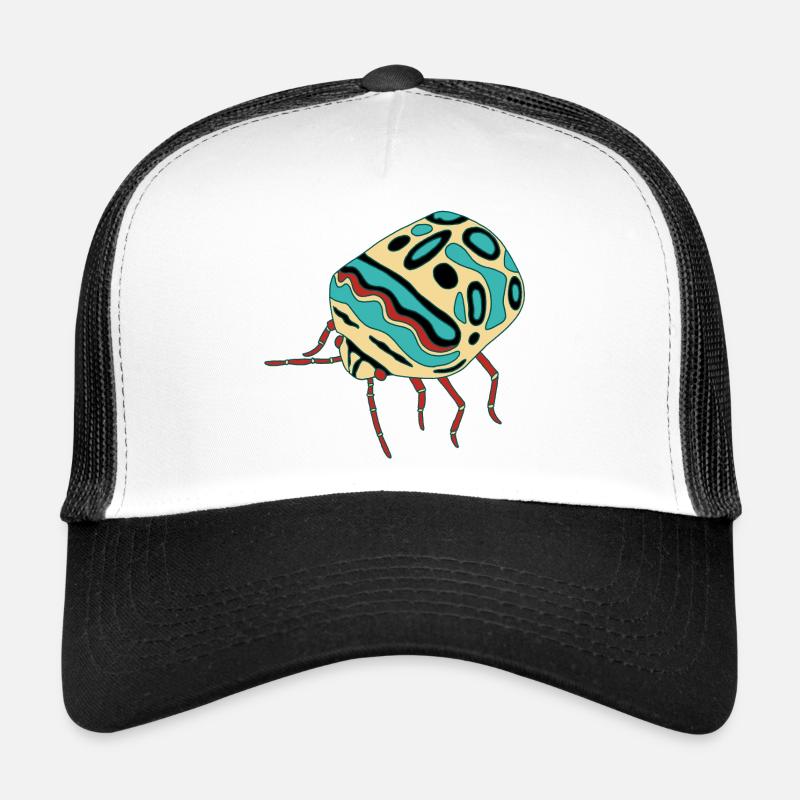 Insecte multicolore - Casquette trucker  - blanc/noir