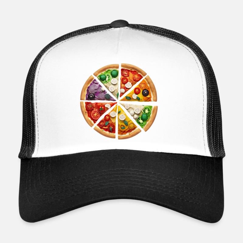 Regenbogenpizza Segmente Trucker Cap