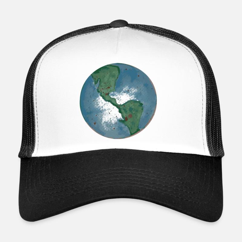 Blauer Planet - Trucker Cap - Weiß/Schwarz