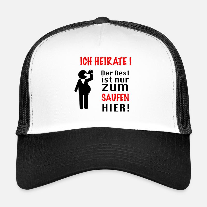 Junggesellen Abschied - Trucker Cap - Weiß/Schwarz