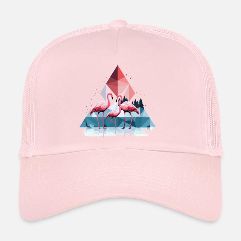 3 Flamingos im Wasser Trucker Cap