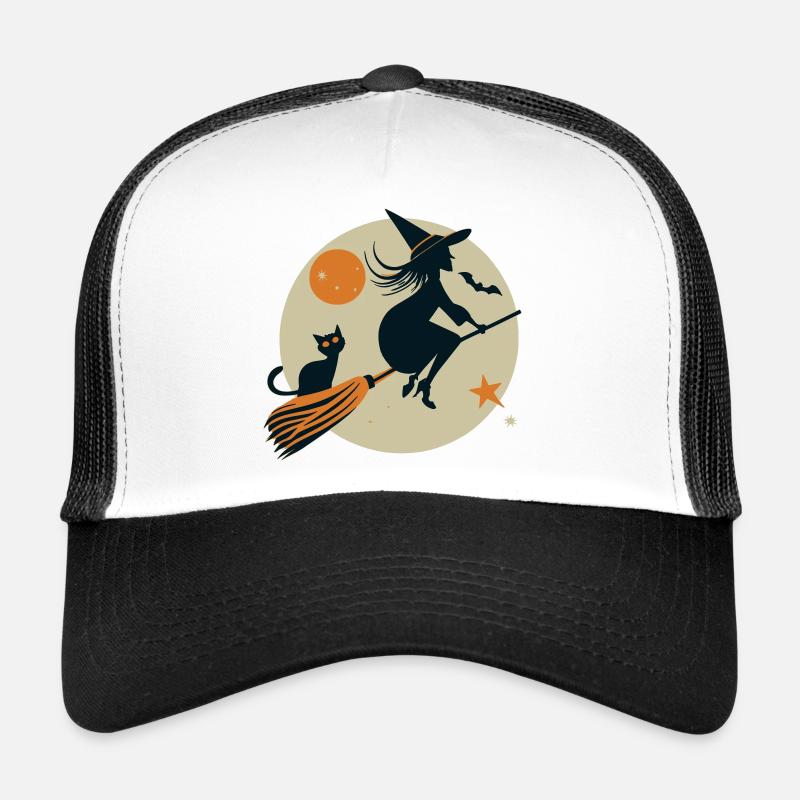 Hexe - Trucker Cap - Weiß/Schwarz