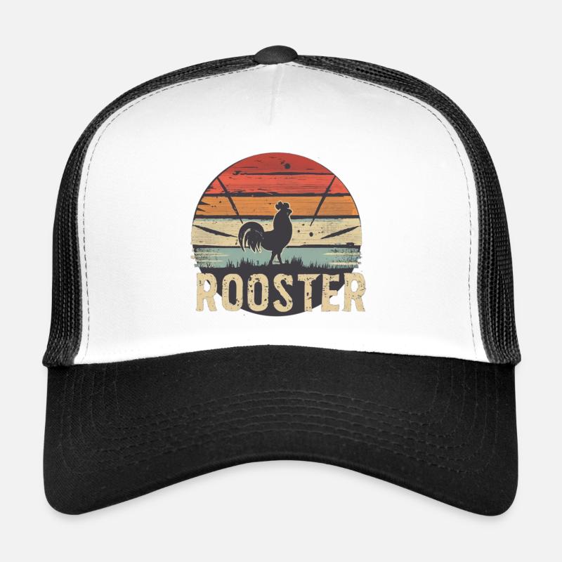 Rooster - Trucker Cap - Weiß/Schwarz