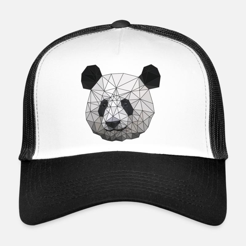 Polygonal Panda Bear Low Poly Art Triangle Shapes Casquette trucker 