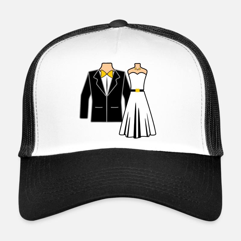 Wedding attire bride groom Trucker Cap