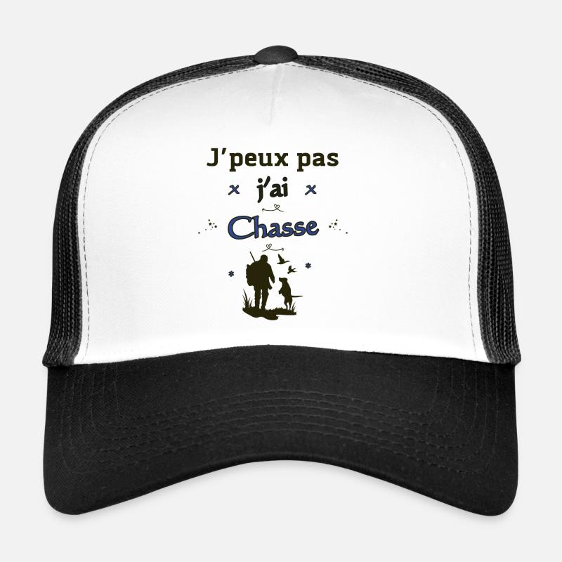 J'peux pas j'ai chasse - Casquette trucker  - blanc/noir