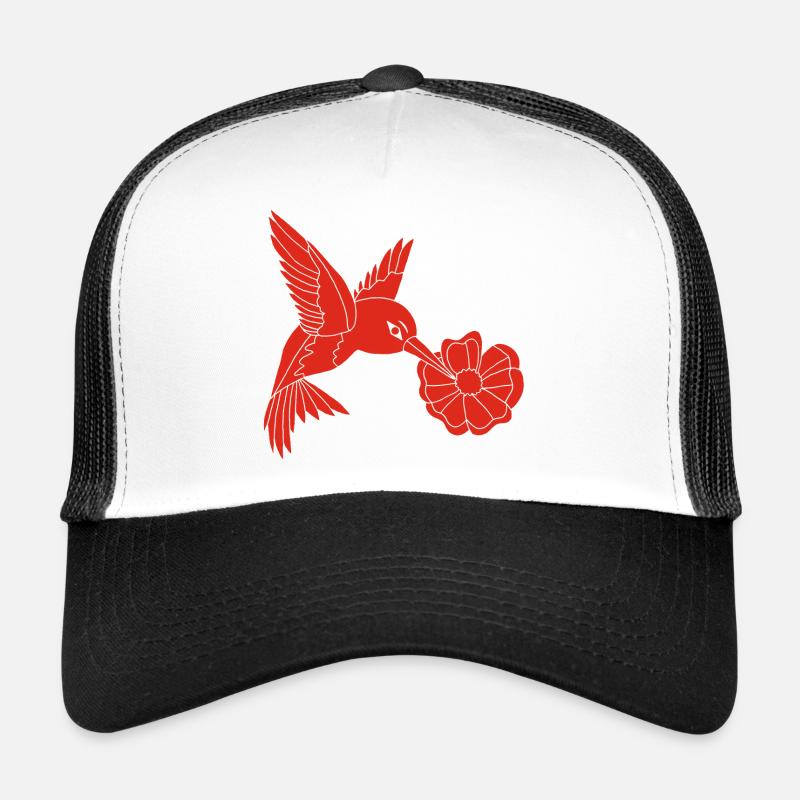Oiseau butineur rouge Casquette trucker 