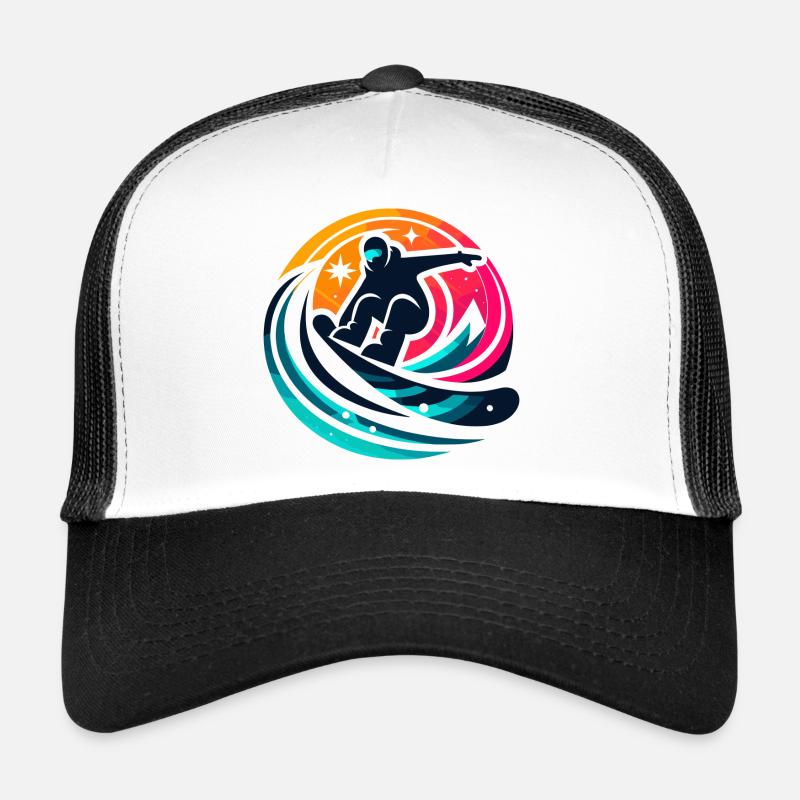Grafische Leidenschaft eines Snowboarders Trucker Cap