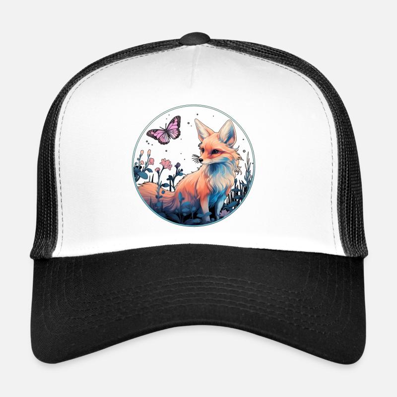 Fuchs mit Schmetterling Trucker Cap