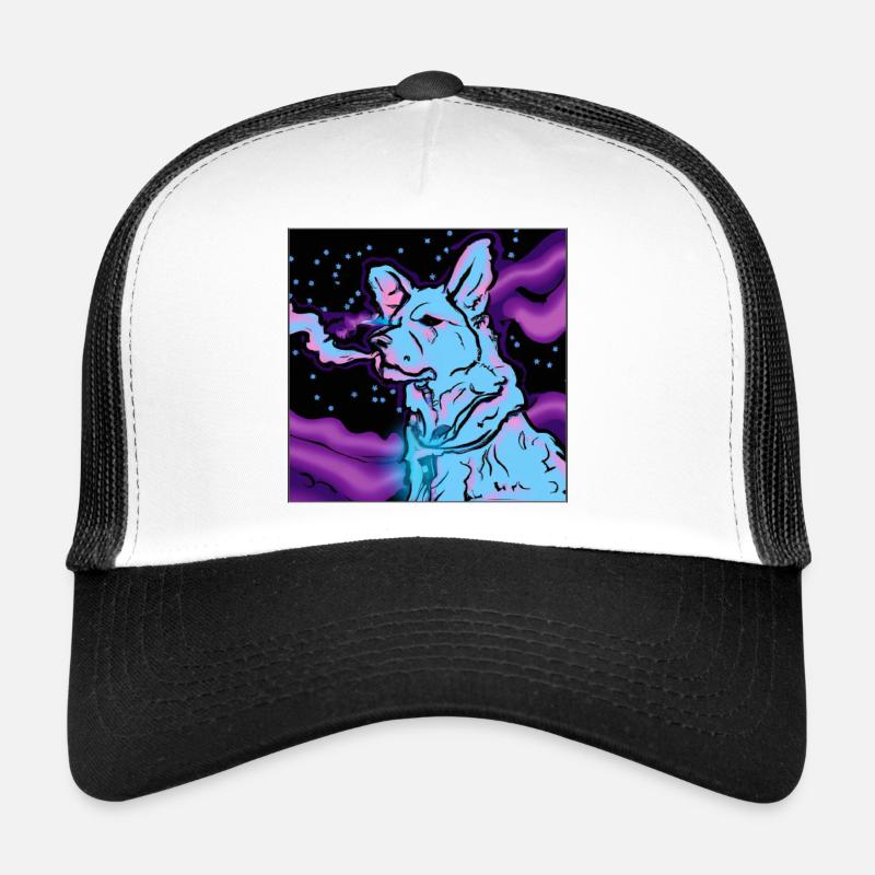 Vapotage de chien dans l’espace. Casquette trucker 