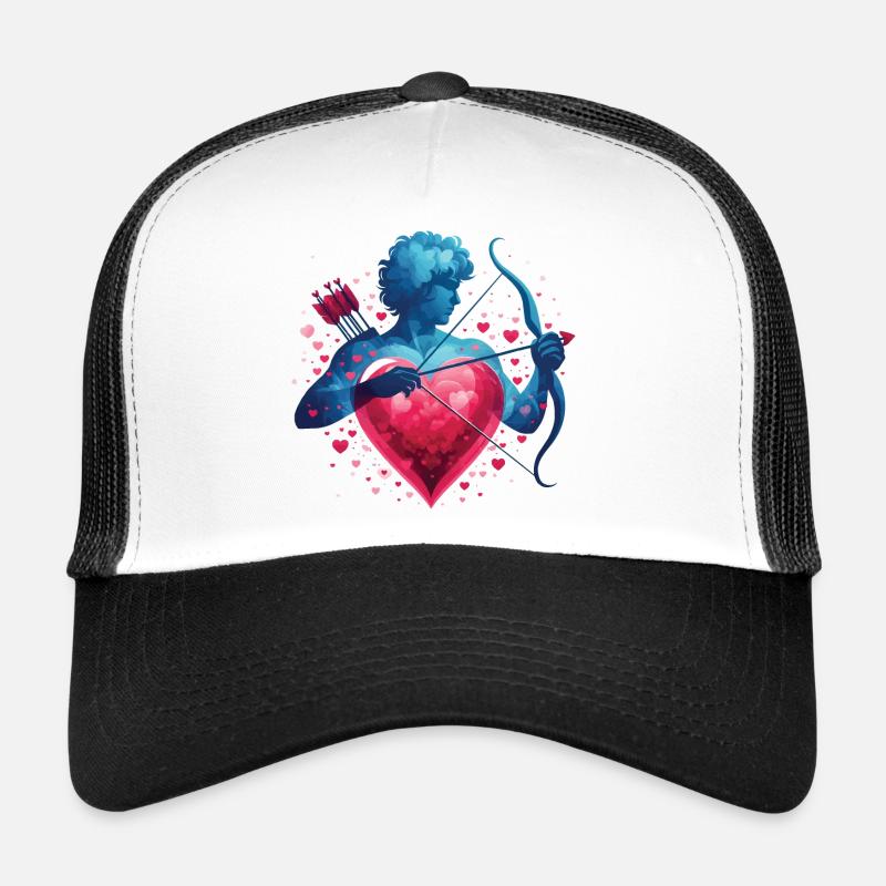 Mythique Cupidon avec cœur et arc Casquette trucker 