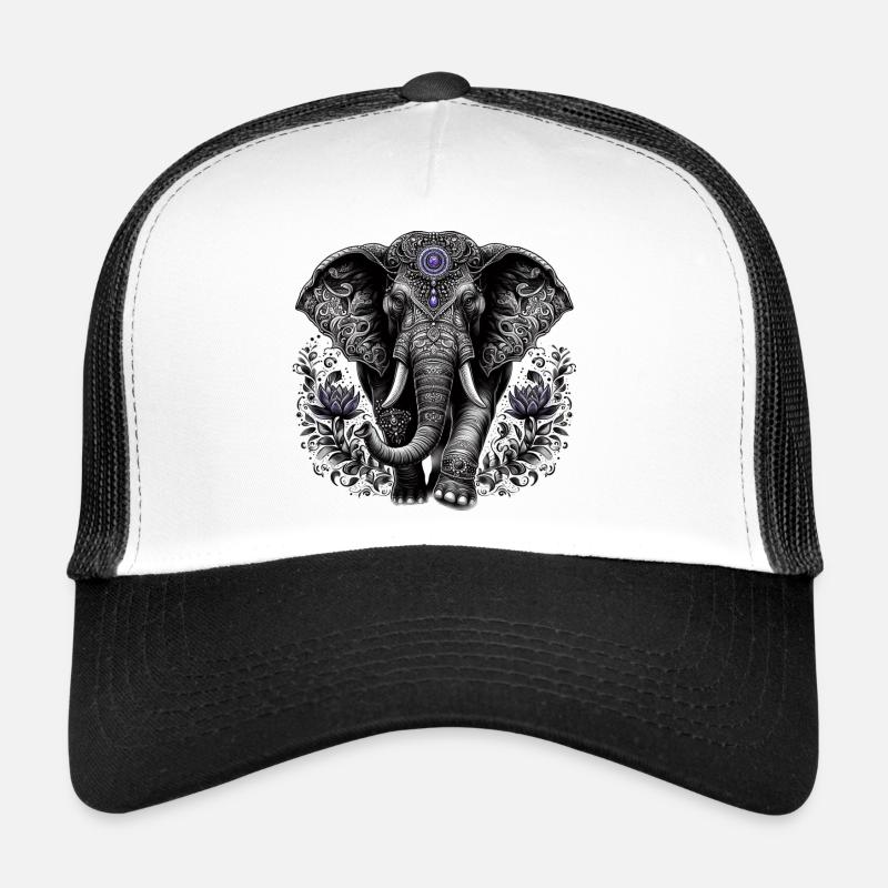 Éléphant avec coiffe Casquette trucker 