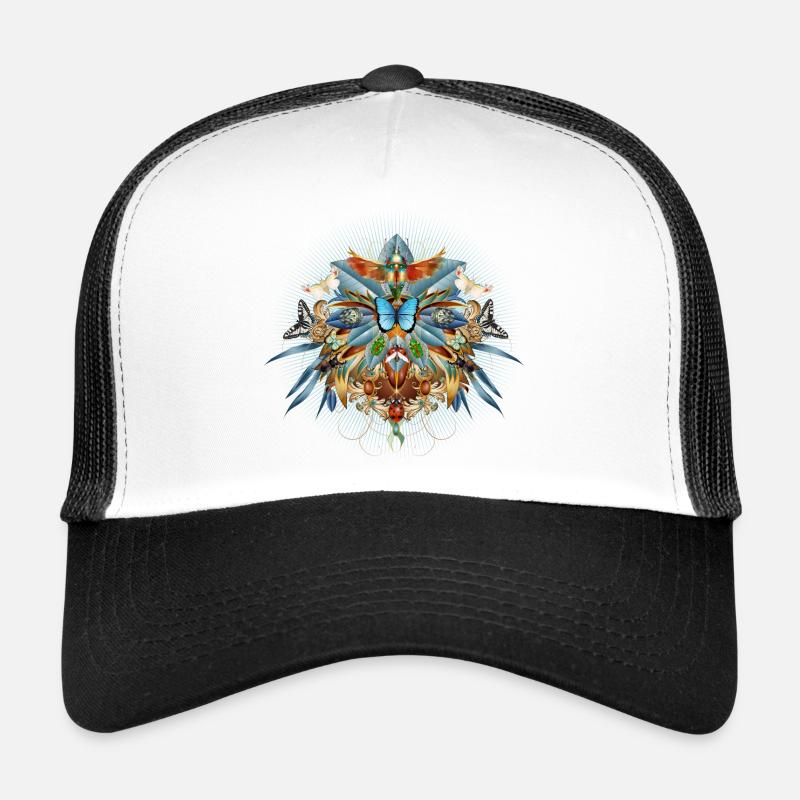 Amulette artistique composée d’insectes en forme florale Casquette trucker 