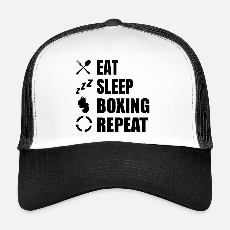 Routine de boxe - Casquette trucker  - blanc/noir
