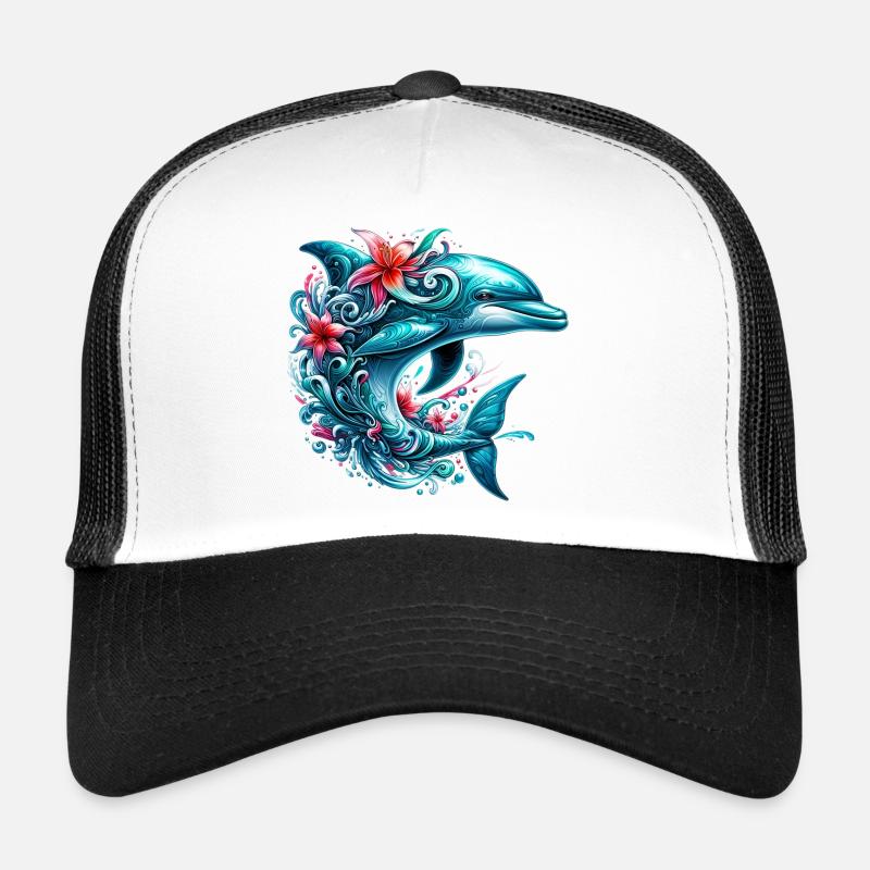 Delfin - Trucker Cap - Weiß/Schwarz