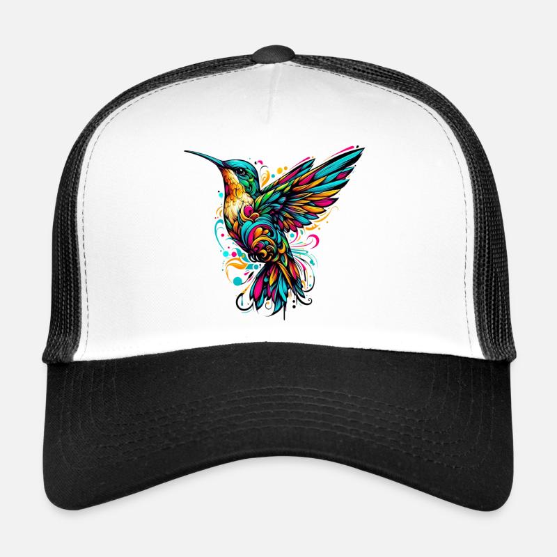 Kolibri - Trucker Cap - Weiß/Schwarz