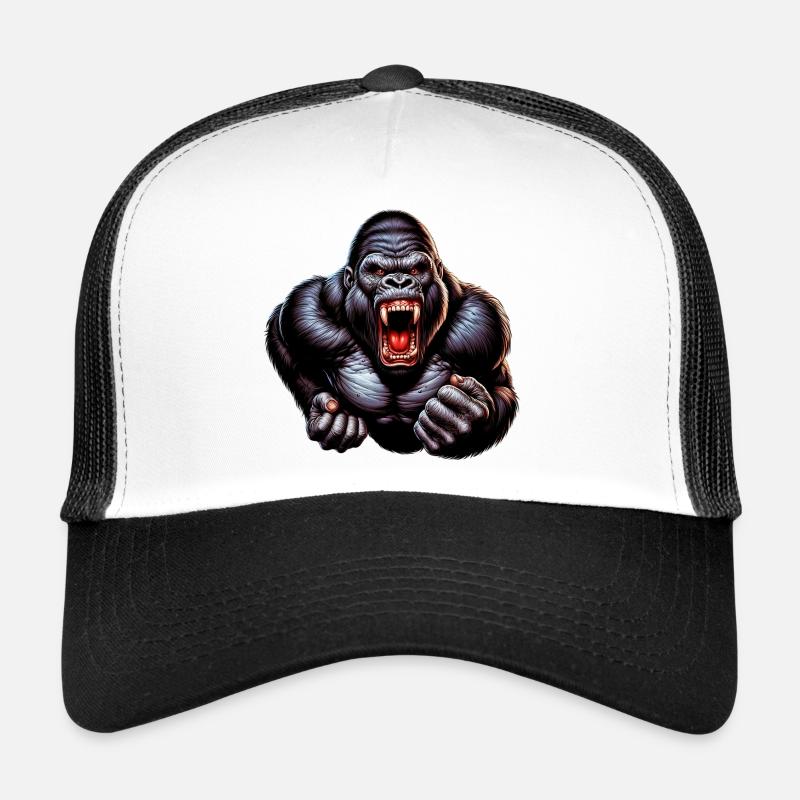 Gorilla - Trucker Cap - Weiß/Schwarz