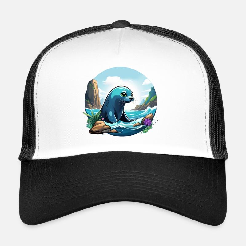 Phoque sur la côte Casquette trucker 