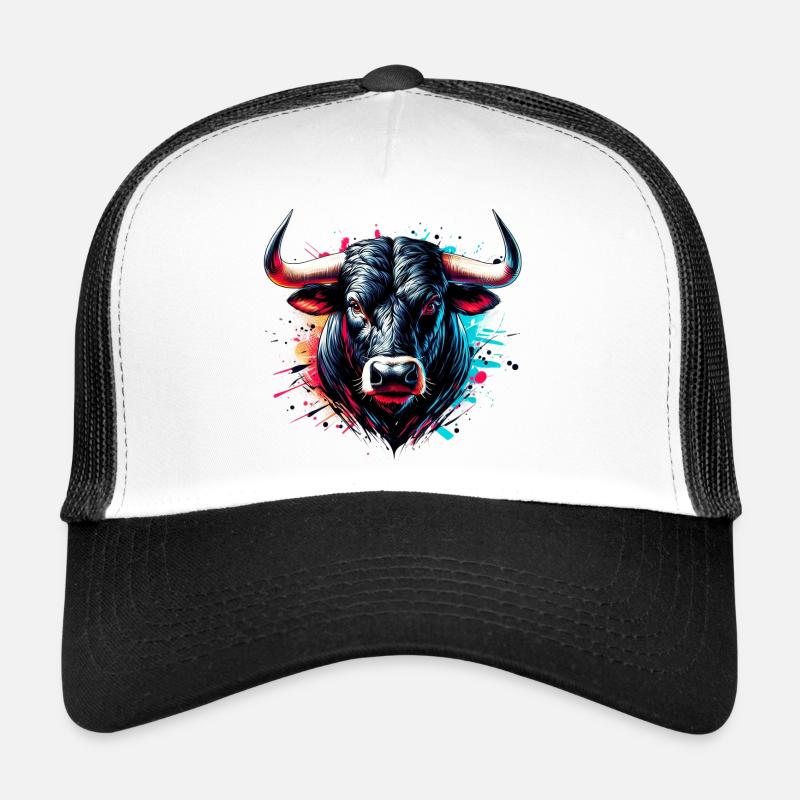 Stier - Trucker Cap - Weiß/Schwarz