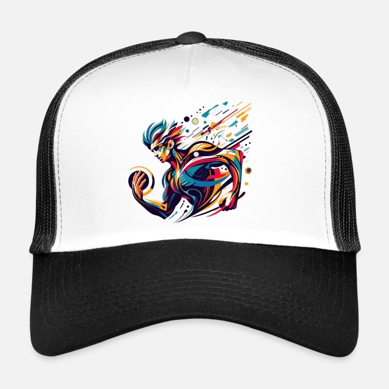 futuristischer Athlet in lebhaften Farben Trucker Cap