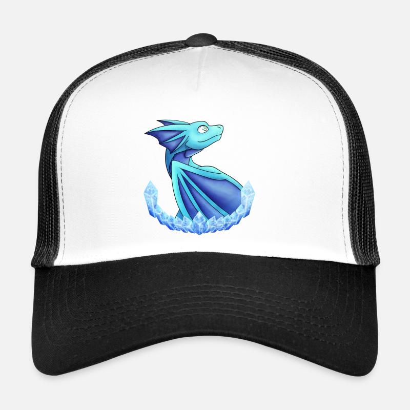 Frost Dragon - Trucker Cap - white/black