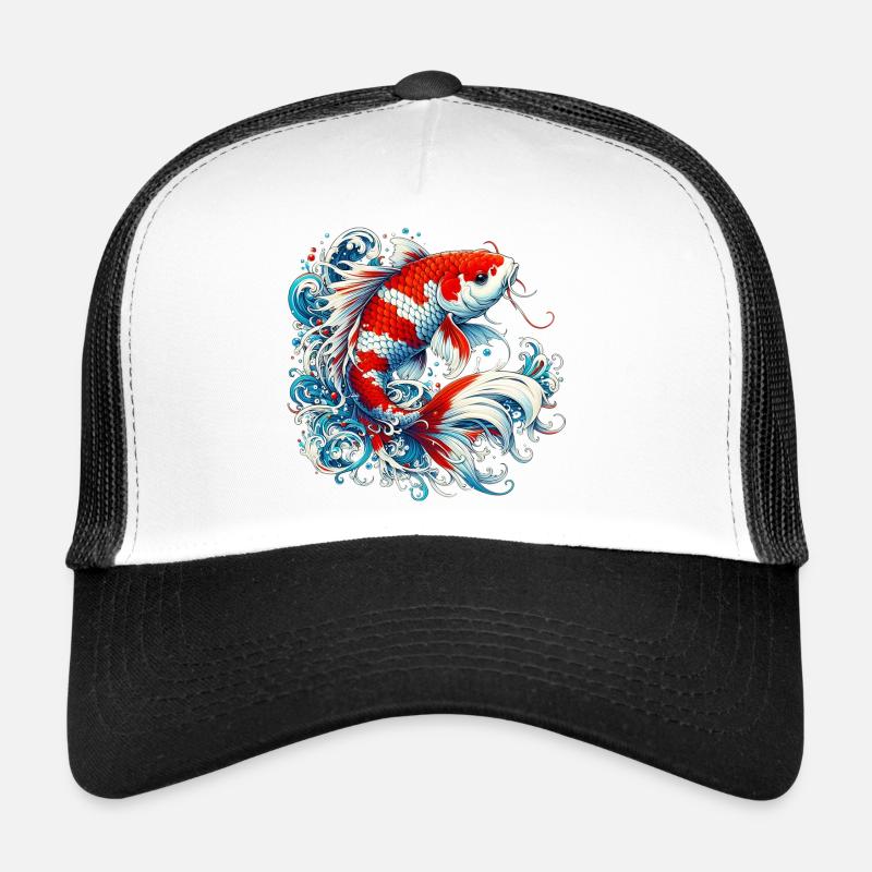 Japanese Japanese Koi Carpfish Trucker Cap