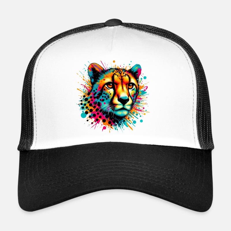 Guépard - Casquette trucker  - blanc/noir