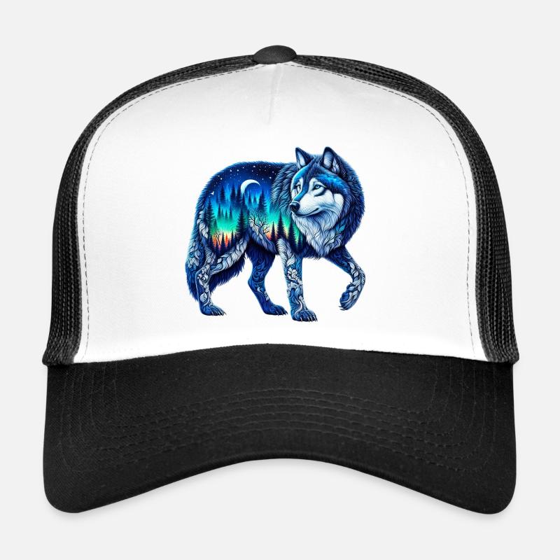 Wolf - Trucker Cap - Weiß/Schwarz