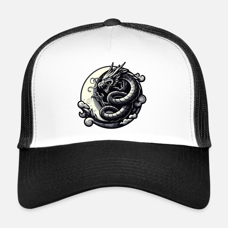 Mystische Drachen-Silhouette Trucker Cap