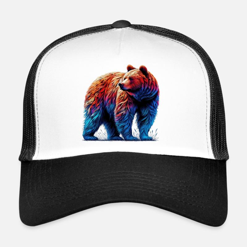 Bär - Trucker Cap - Weiß/Schwarz
