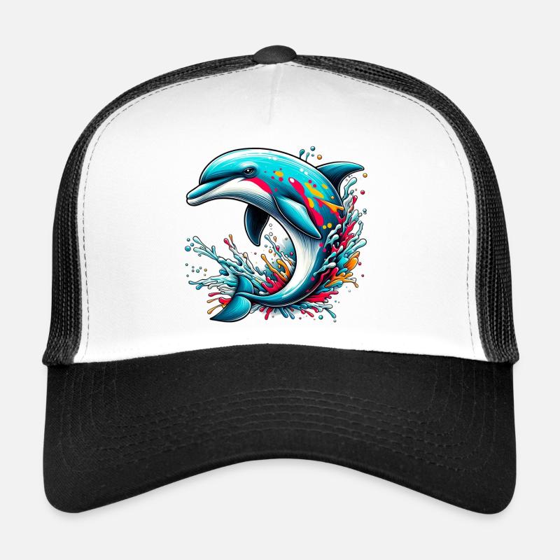 Delfin - Trucker Cap - Weiß/Schwarz