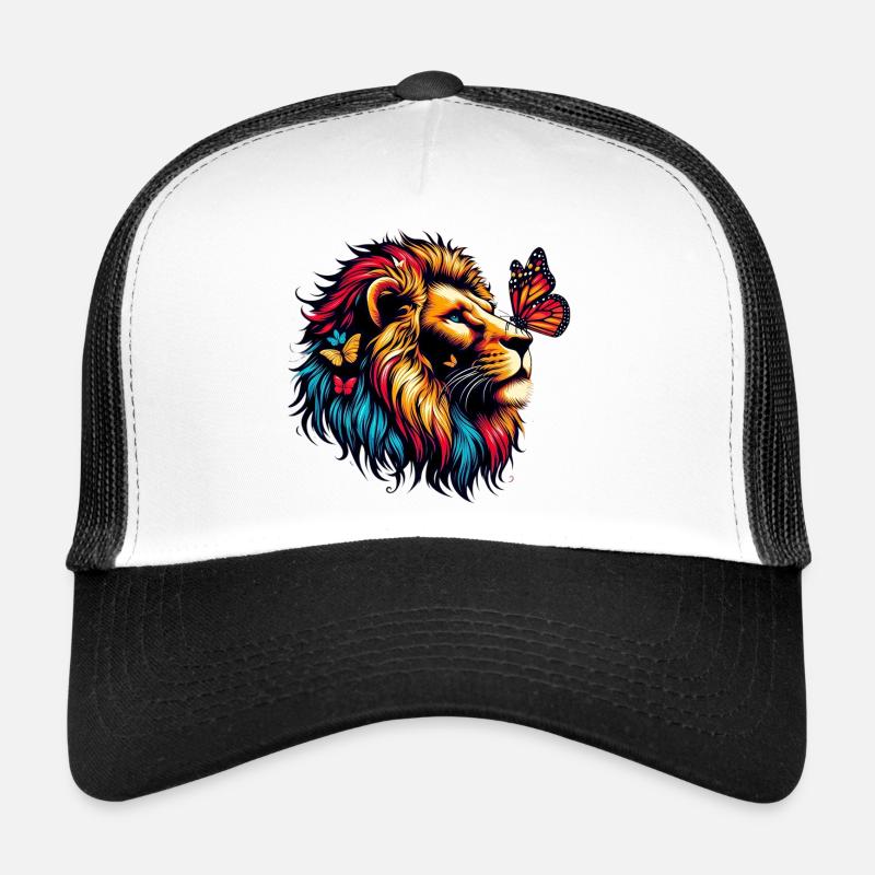 Lion et papillon Casquette trucker 