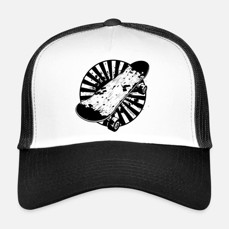 Dessin de skateboard Casquette trucker 
