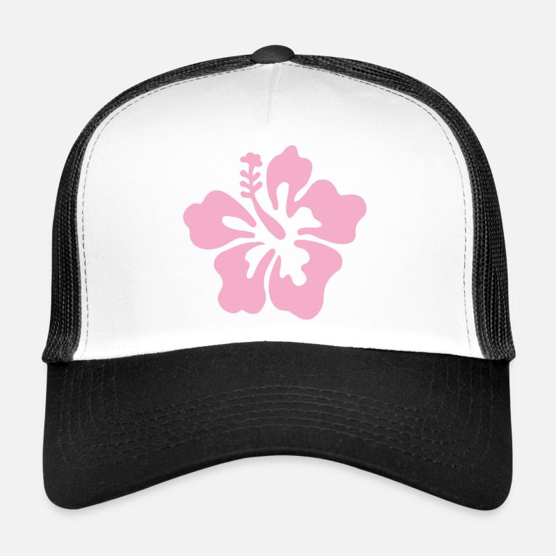 Hibiskus Flower - Light pink - Trucker Cap - Weiß/Schwarz