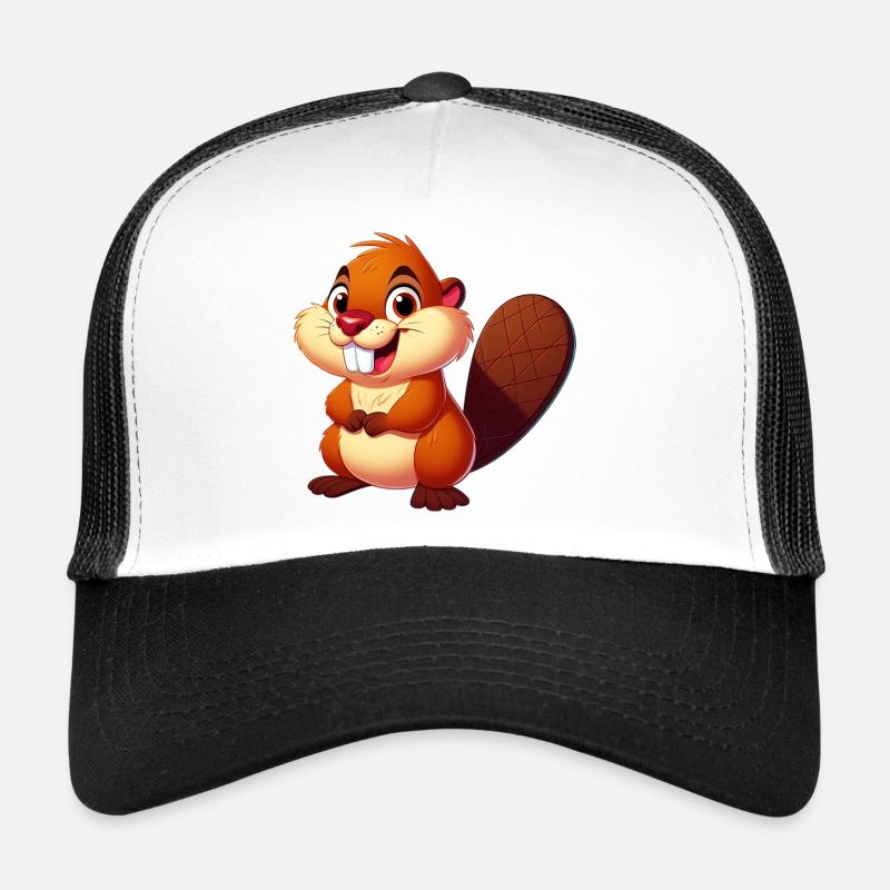 Castor - Casquette trucker  - blanc/noir
