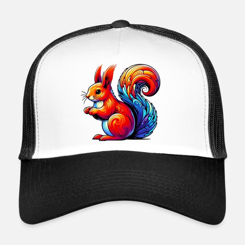 Eichhörnchen - Trucker Cap - Weiß/Schwarz