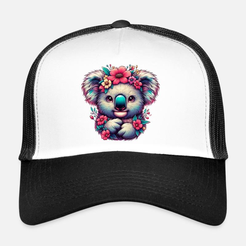 Koala - Trucker Cap - Weiß/Schwarz