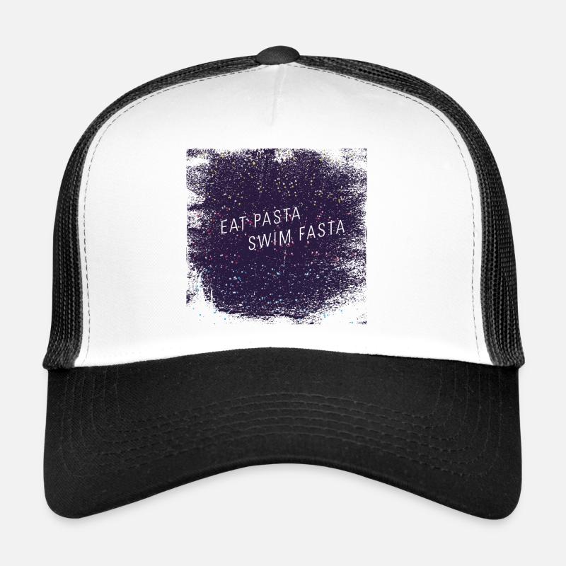 Eat Pasta swim fasta > typo Trucker Cap