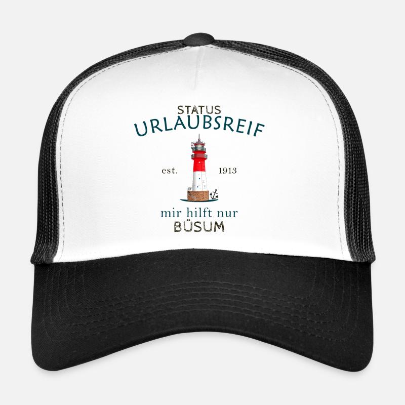Büsum, ready for vacation, lighthouse, Germany Trucker Cap