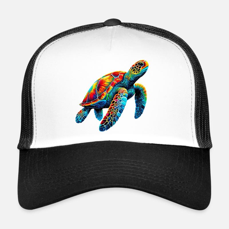 Schildkröte - Trucker Cap - Weiß/Schwarz