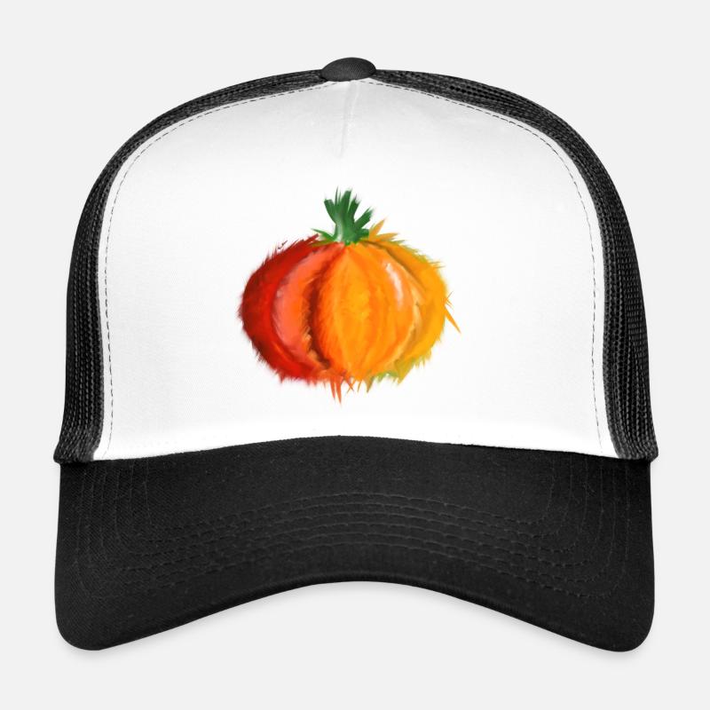 pumpkin - Trucker Cap - white/black