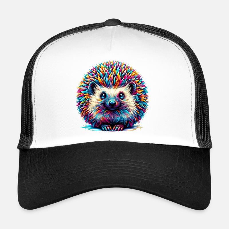 Hérisson - Casquette trucker - blanc/noir