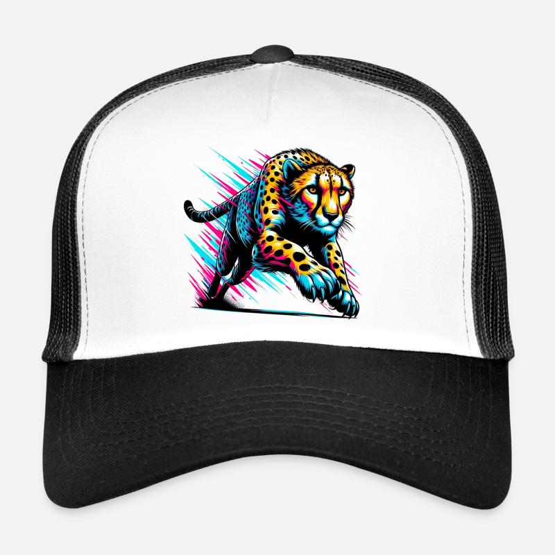 Guépard - Casquette trucker  - blanc/noir